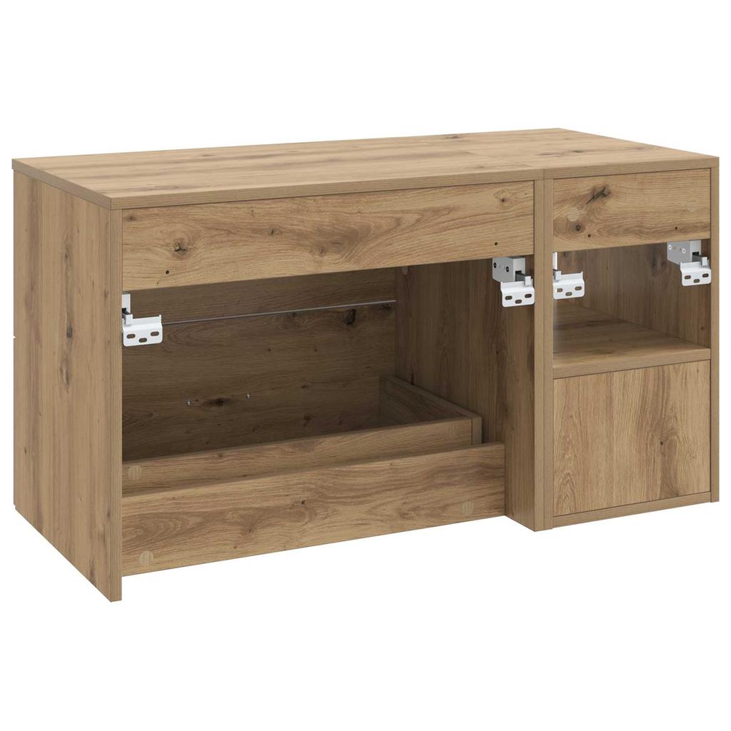 Bathroom Furniture Set 2 Pcs Artisan Oak Wood Based Material