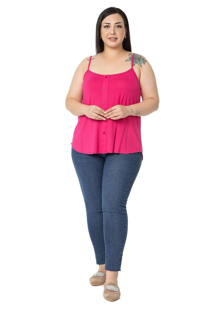 Damenstil Übergröße Körper Große Größe Verstellbarer Kordelzug Viskose Schwarz Bluse mit Zierknöpfen