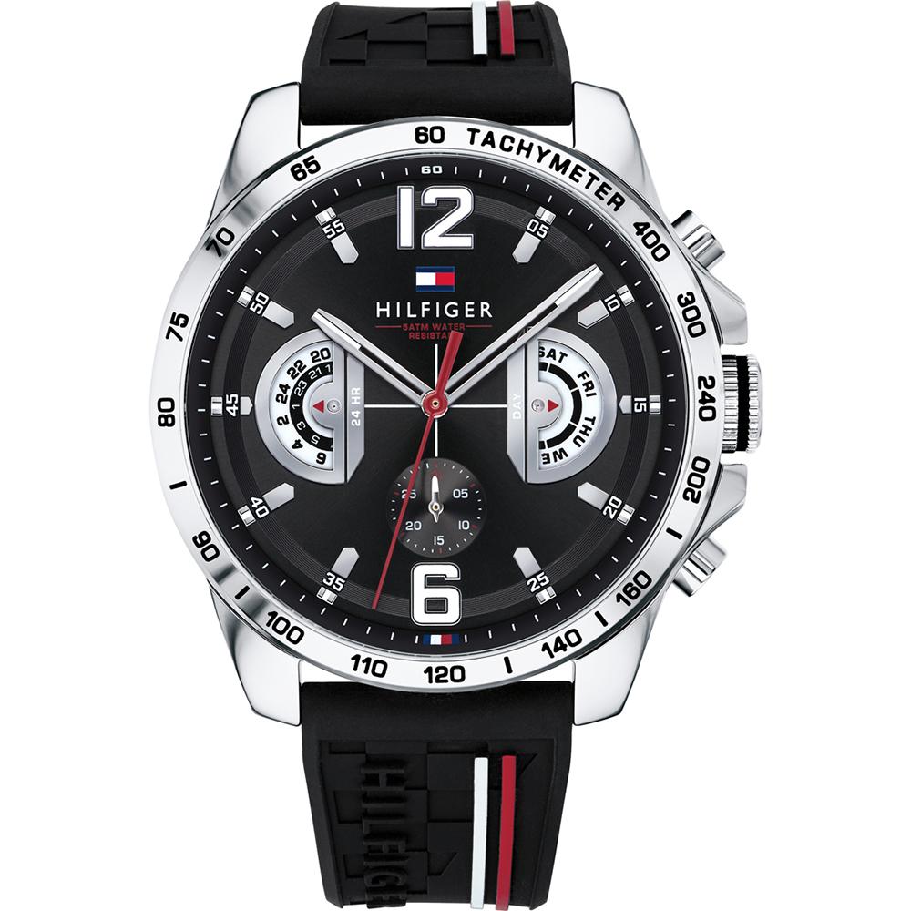 

Tommy Hilfiger Decker Black Dial Black Silicone Rubber Men s Quartz Watch 1791473 чёрный