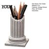 Desktop Storage Cup Vintage Roman Pillar Pen Holder, 3D Printed Column Stationery Holder Container, Decorative Pencil Organizer Box for
