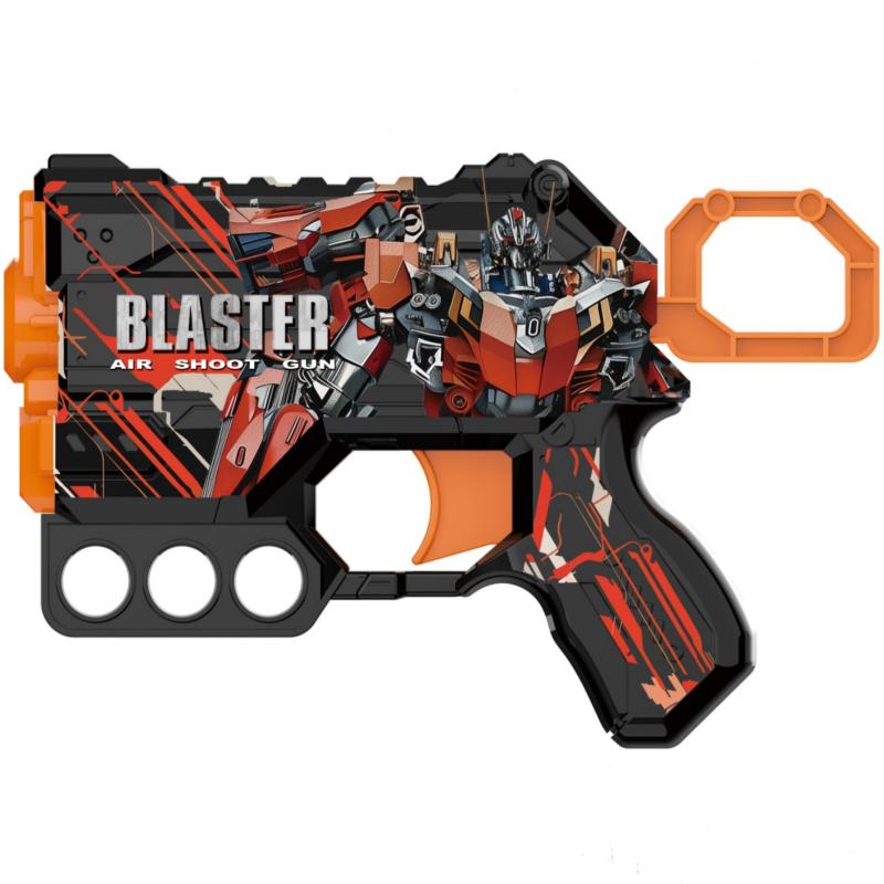 Graffiti Children Foam Blaster with 8 EVA Soft Bullets Air Blaster Gun Indoor Outdoor Safe Shooting Game Airsoft Pistol Boy Gift