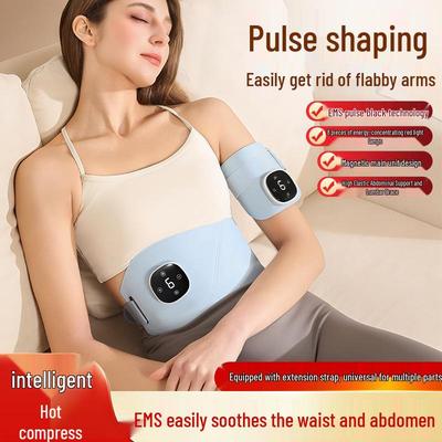 Smart EMS Waist & Arm Hot Compress Massager: Constant Temperature Microcurrent Device for Home Exercise & Relaxation
