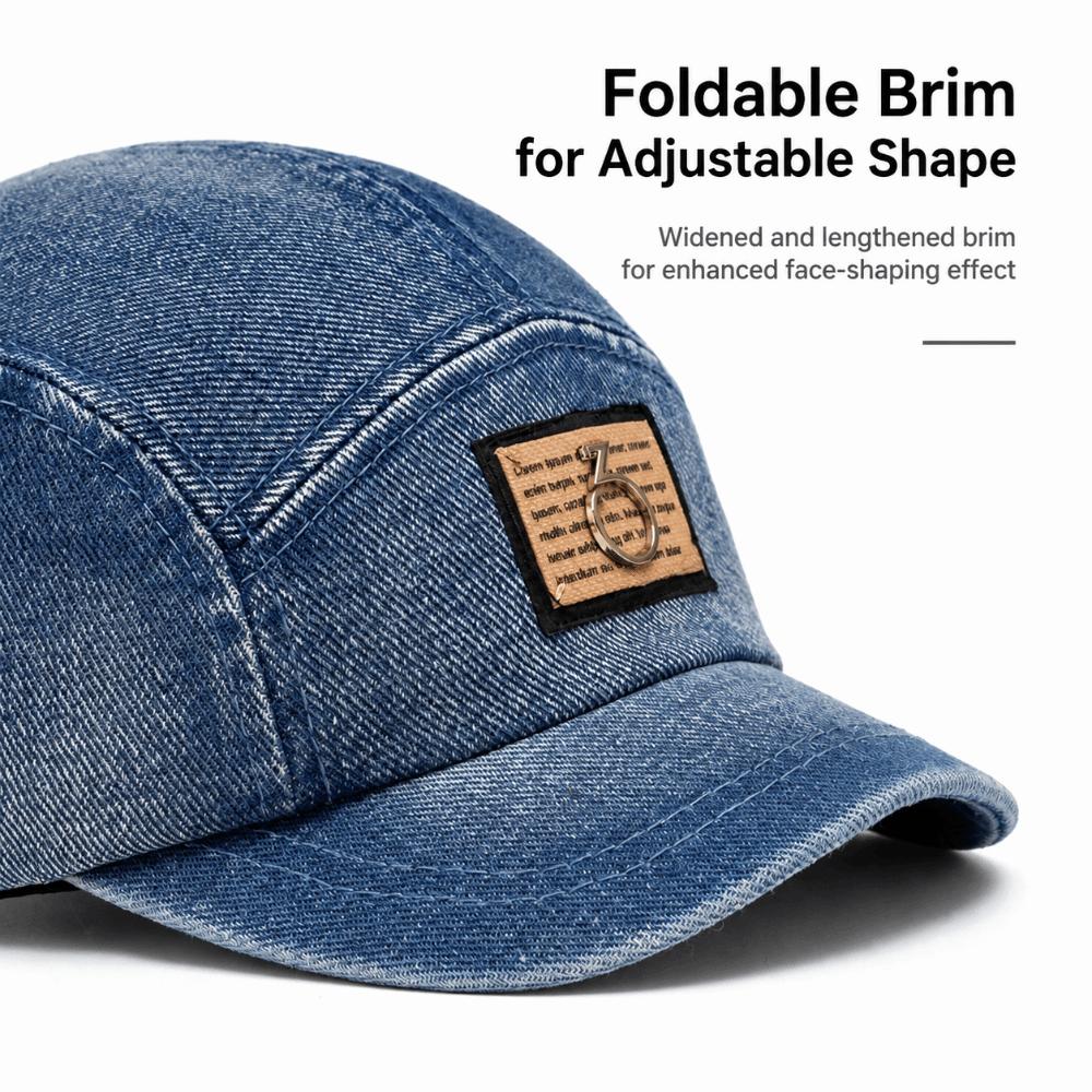 Adjustable Denim Baseball Cap Deep Crown Dad Hat Retro Trucker Hat For Woman Man