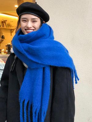 New Women Thick Shawl Wraps Scarf Winter Warm Fashion Solid Color Pashmina Scarves Long Tassel Hijab Stoles Bufanda Mujer