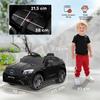 Electric Car, Mercedes Licensed, for Children 3+, 12 V, Remote, 115 x 70 x 55 cm, Black