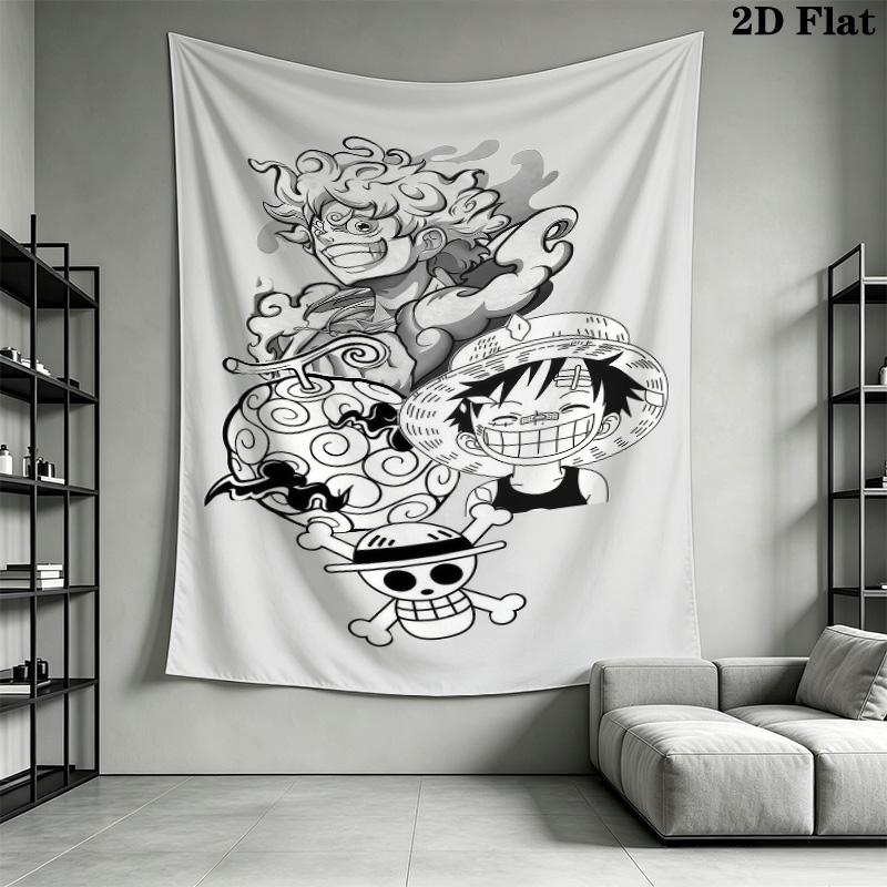 Luffy D Wandteppich Ästhetischer Wandbehang Bedruckter Stoffdecke Dekorative Wandteppiche Für Schlafzimmer Wohnzimmer Heimdekoration