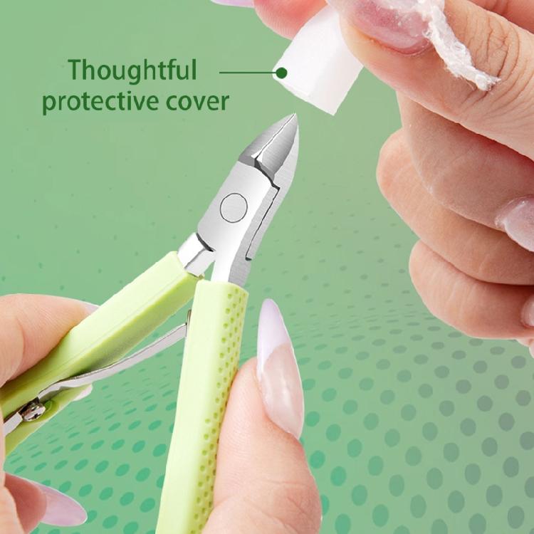 Stainless Steel Full Jaw Cuticle Shears Clippers Comfortable Rubber Handle Trimmer Professional Nail Care Tool