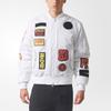 adidas Originals Trefoil Logo Padded Bomber Jacket Men Jackets White BR7149