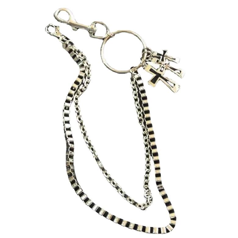 Cross Pants Chain Men's Trendy Waist Chain Punk Pants Chain Double Chain Non-mainstream Rock Street Dance Waist Chain Jeans Chain