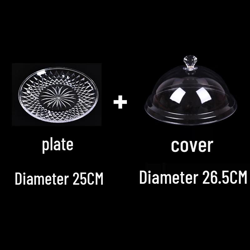 Yude Transparent Food Cover and Display Plate Set