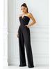 Spring & Summer Chinese Long Skirt Jumpsuit - Oblique Collar, Mid-Waist, Elegant Commuting or Evening Wear.