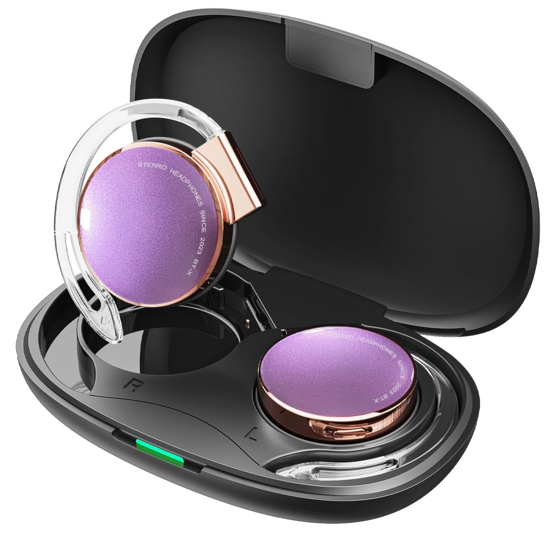 

Беспроводные Bluetooth наушники с шумоподавлением, длительное время работы от батареи, IPX5, беспроводные, удобные, со светодиодным зарядным кейсом в комплекте, накладные наушники, 5.3, открытого типа, ANC/ENC,