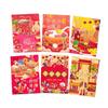 6 Pcs Cute 2025 Red Envelope Bag Cartooon New Year Red Packet Creative Lucky Red Pocket  Weeding