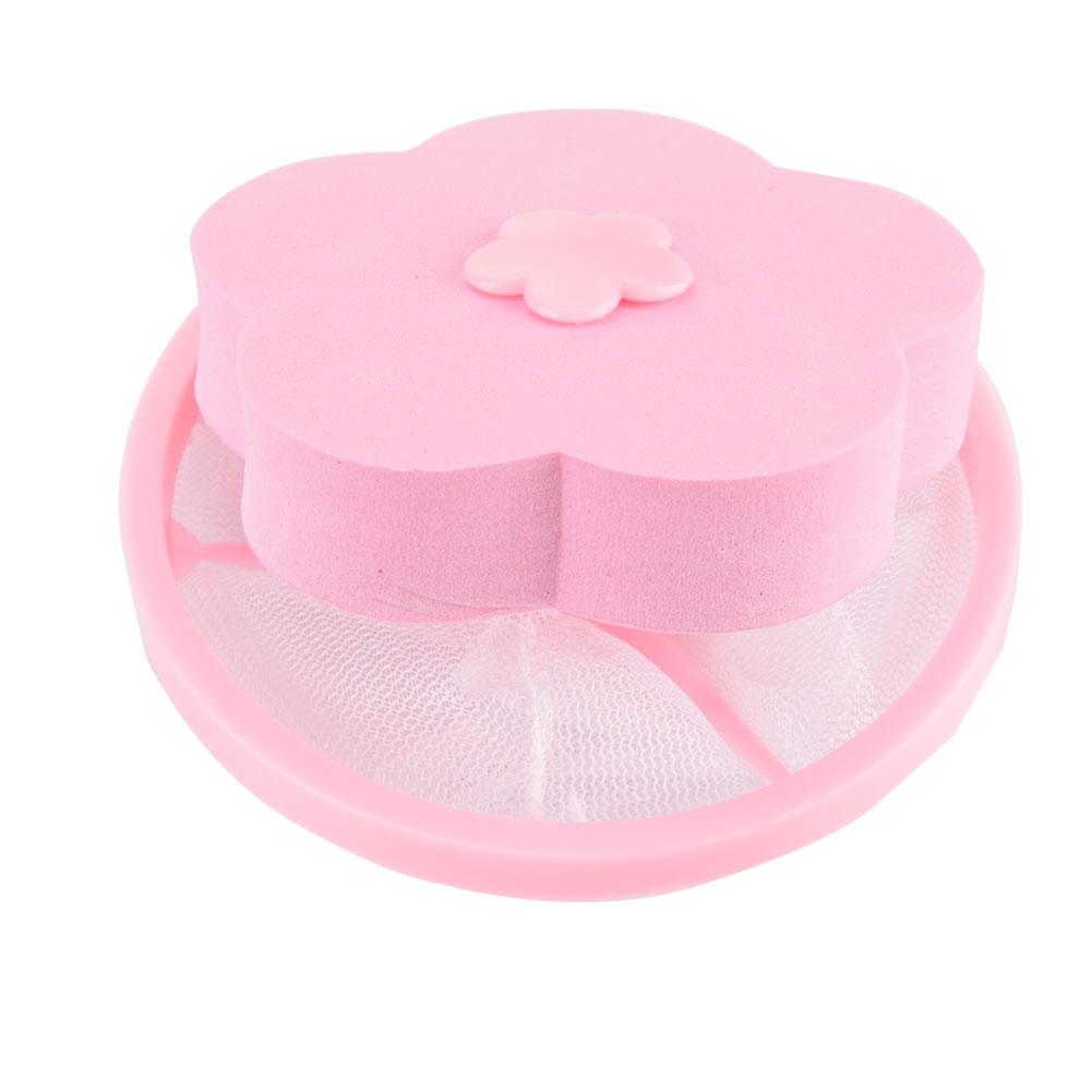 Flower Washing NaMachine Hair Removal Laundry Floating Filter Mesh Bag sy to Cln Pink