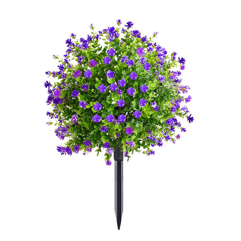 1 szt./2 szt. Sztuczne Drzewka Topiarowe w Kształcie Kuli Odporne na UV Sztuczne Rośliny Z Kwiatami Realistyczne Sztuczne Rośliny Zielone Krzewy Z Wbijakiem do Ziemi