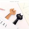 4Pcs 15cm Scale Ruler Creative Cartoon Ruler Cat Wooden Ruler Student Stationery Straight Ruler Office School Supplies