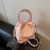 PU Leather Women Shoulder Bag Minimalist Handbag Fashion Bucket Bag  Students