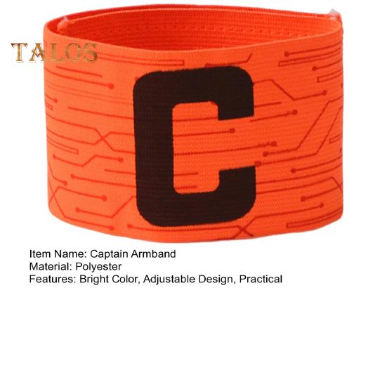 Soccer Captain Armband with Adjustable Fastener Tape Vibrant Color Football Arm Band Elastic Captain Arm Band Team Accessories