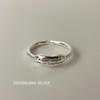 S925 Sterling Silver Korean Shell Letter Ring - Minimalist, Versatile Design for Women