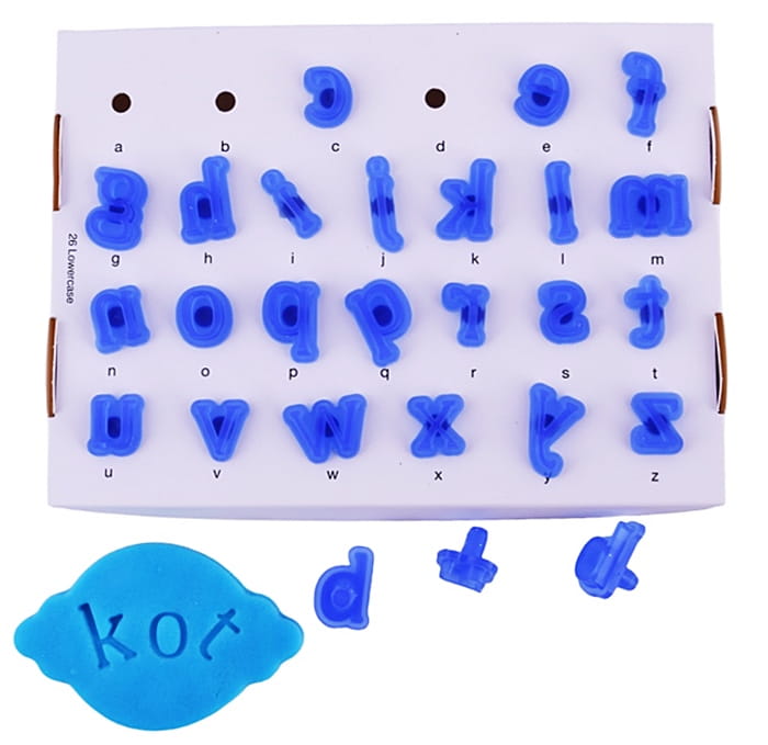 Sugar Fondant Lowercase Letters Alphabet Template