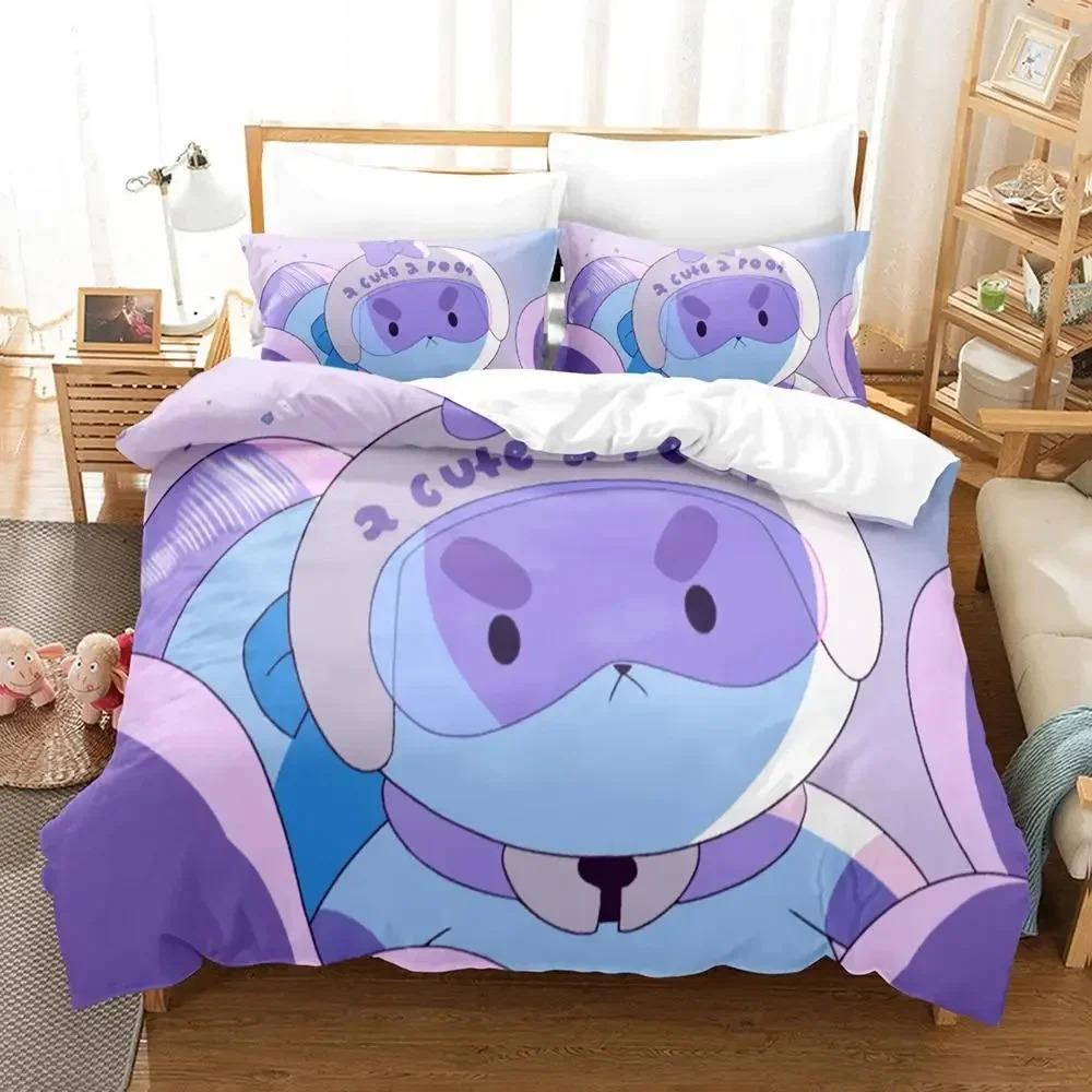 Cartoon Bee PuppyCat Bedding Set Duvet Cover Bed Set Quilt Cover Pillowcase Comforter king Queen Size Boys Adult Bedding Set