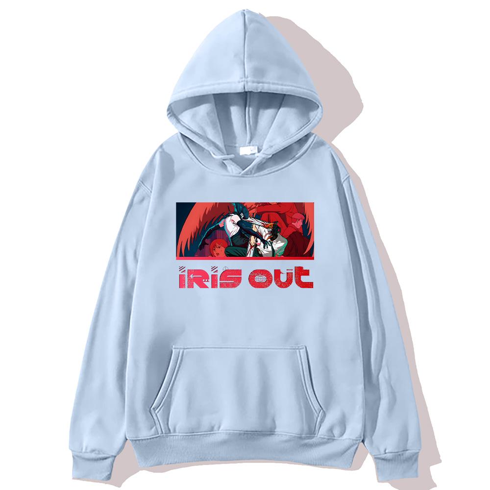 IRIS OUT Japanische Anime Hoodies Yonezu Kenshi IRIS OUT Neue Grafik Sweatshirts Damen Herren Harajuku Pullover Y2K Langarm Kapuzenpulli