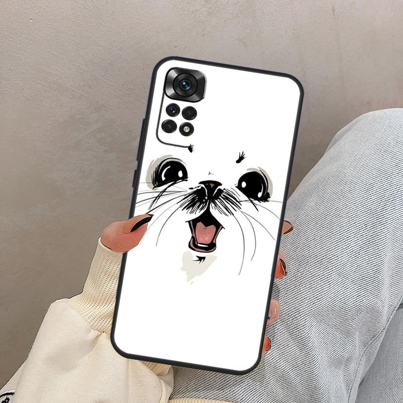 Baby Seals For Xiaomi Redmi Note 14 10 11 12 13 Pro 11S 12S Case Cover For Redmi 15 15C 14C 10C 12C 13C