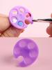 2pcs/5pcs Mini Nail Art Palette Ring, Oval Finger Mixing Palette For Nail Painting Pigment, Lightweight Nail Art
