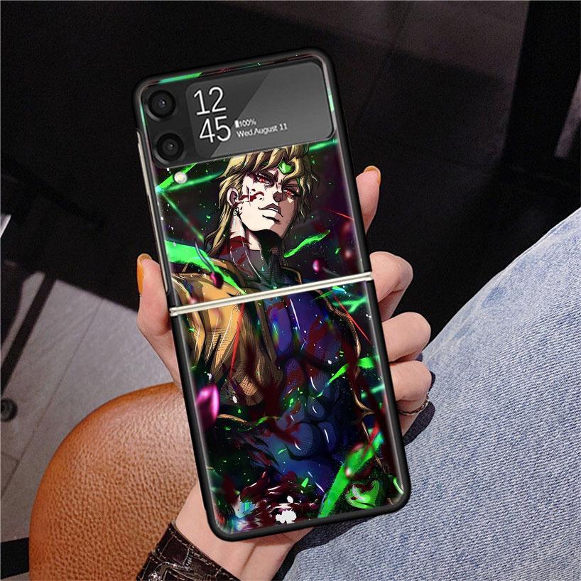 

JoJo Adventure Dio Diego Brando Phone Case For Samsung Z Flip 7 6 5 4 3 Galaxy ZFlip7 ZFlip6 ZFlip5 ZFlip4 ZFlip3 5G Print Cover Samsung Z Flip 4
