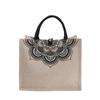 Large Capacity Linen Ethnic Tote Bag for Women - Fashionable Shoulder Handbag for Moms & Students