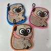 Double-layer Thickened Coral Fleece Cartoon Cute Big-eyed Dog Hanging Hand Towel Soft Absorbent Quick-drying Household Kitchen