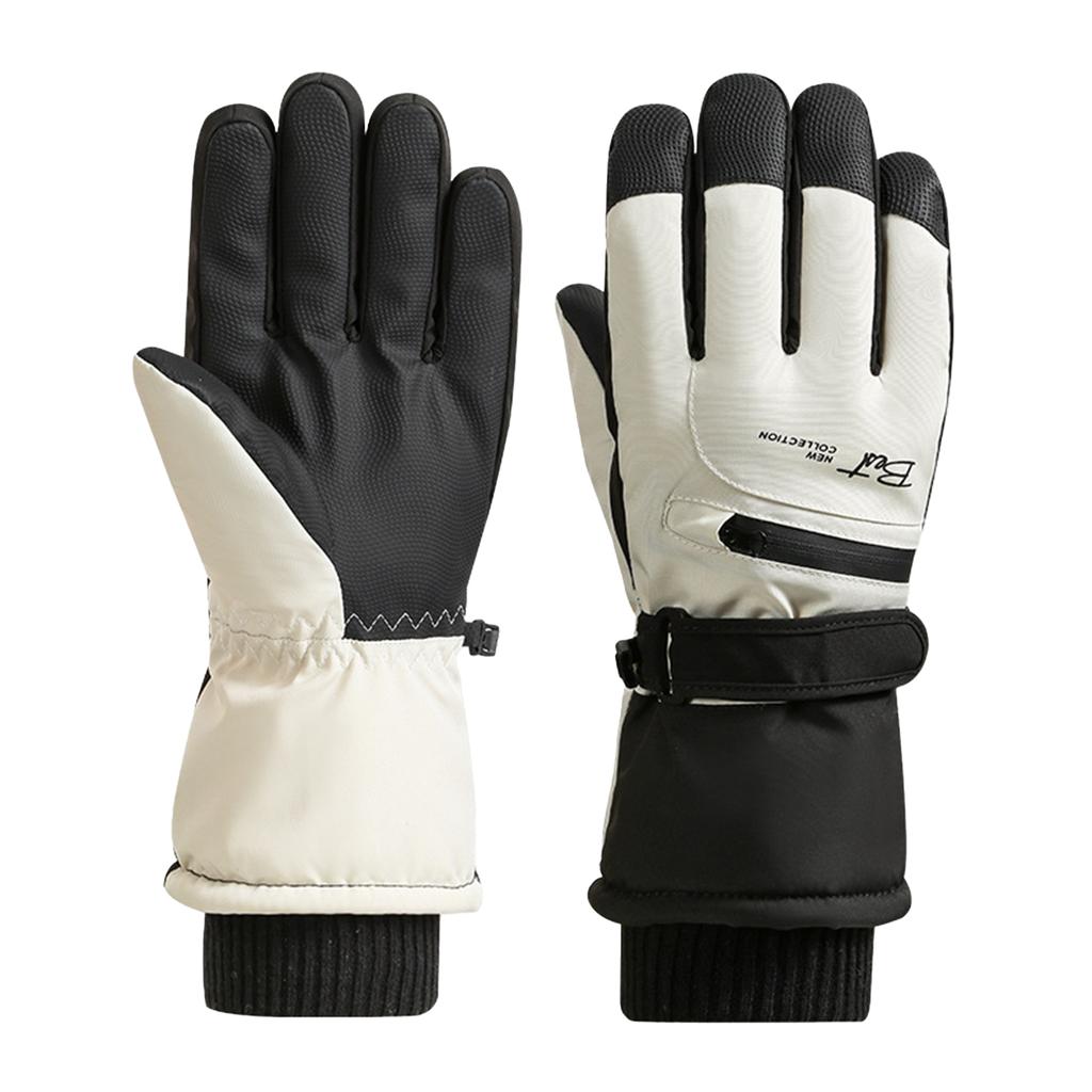 Ski Gloves Winter Warm Touchscreen Waterproof Snowboard Riding Gloves With Thick Fleece Lining Anti-Slip for Women Men 1 Pair