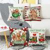 Christmas Atmosphere Illustration Digital Printing Set Home Decoration Sofa Cushion Gingerbread Man Fairy Tale Warmth