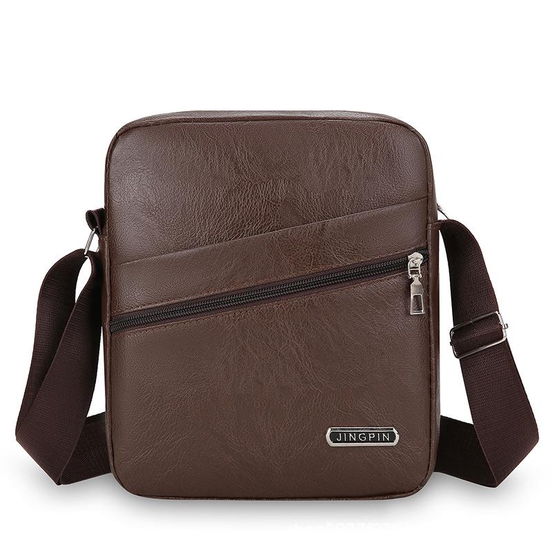 Men's Versatile PU Leather Crossbody Bag - Casual, Large Capacity, Shoulder Bag for Business and Travel