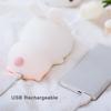 Touch Sensor RGB LED Rabbit Night Light 16 Colors USB Rechargeable Silicone Bunny Lamp for Children Baby Toy Festival Gift