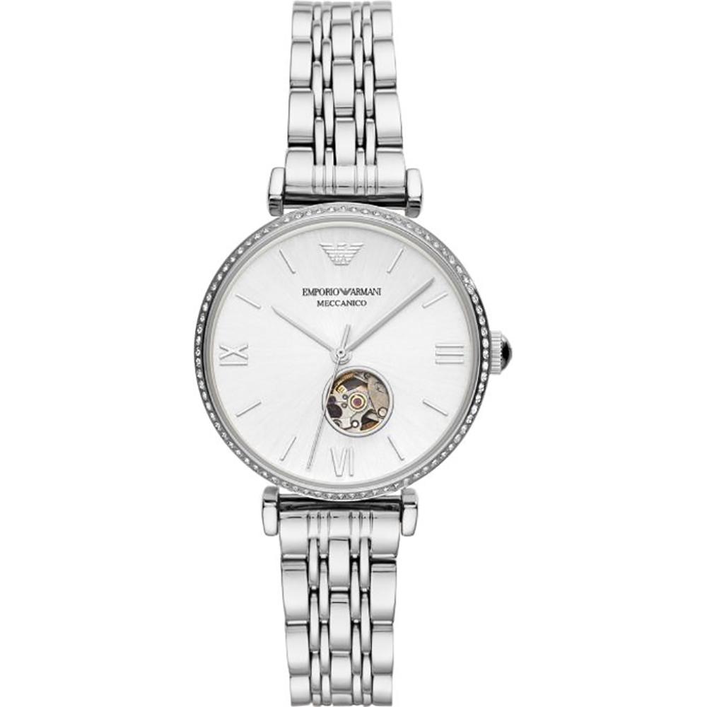 Emporio Armani Gianni T-Bar Silver Metal Ladies Mechanical Automatic AR60022 серебряный