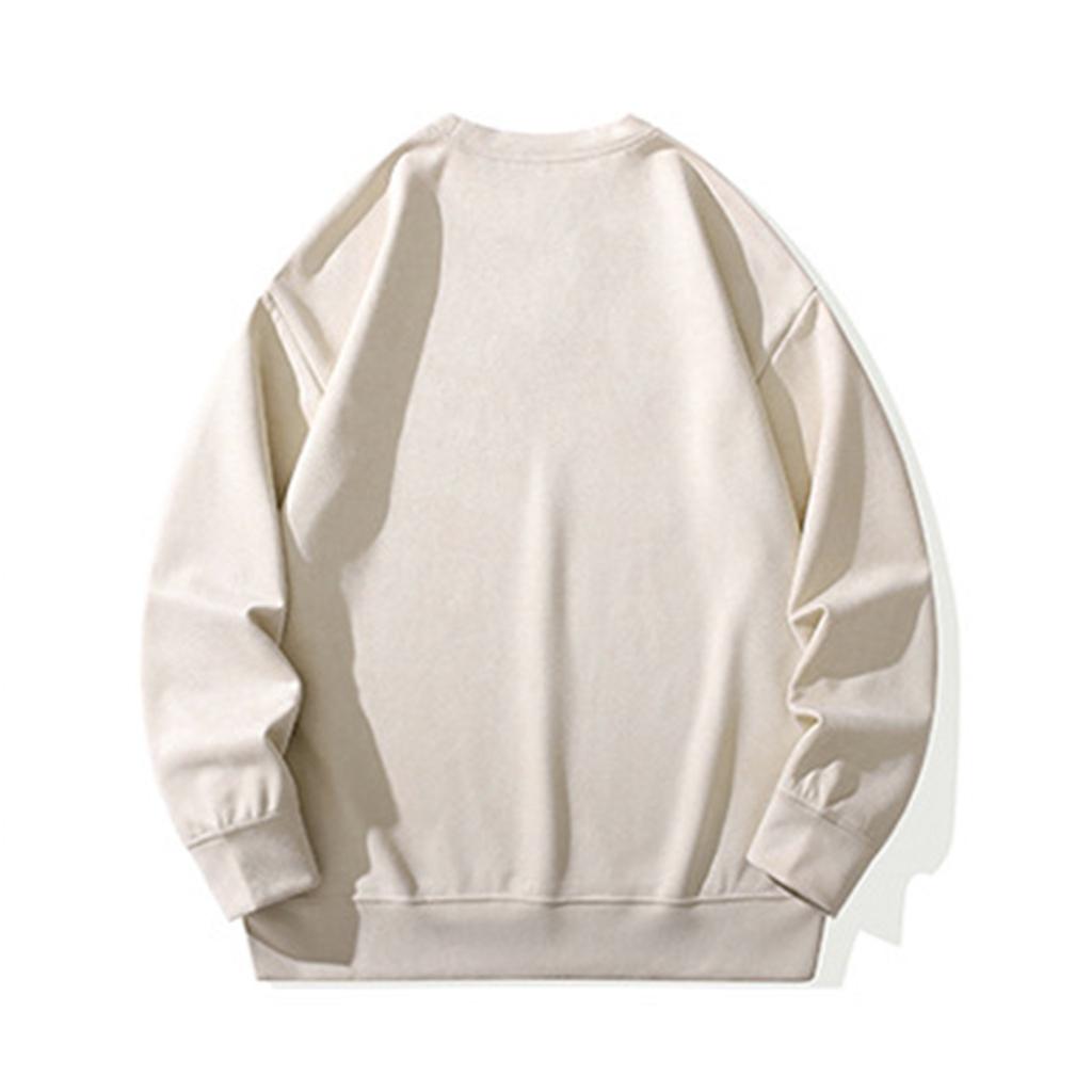 Men'S Fleece Round Neck Pullover With Fleece Solid Color Hoodie And Fleece Fleece Fleece Jacket