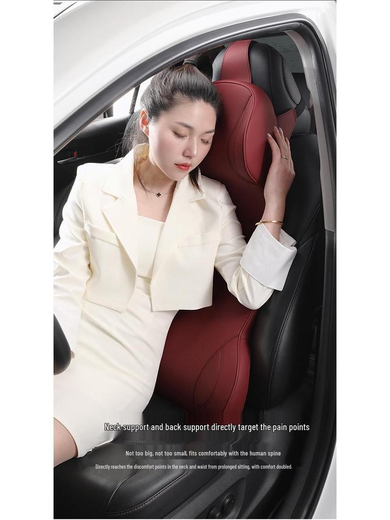 Aviation-Grade Memory Foam Car Neck and Lumbar Support Pillow