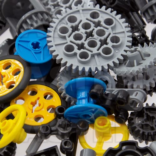 ASTEM 100 kusů + Technic Ozubená kola a nápravy Lego Technic Set, ozubnice (Ozubený čep-nápravový diferenciál Novinka) Kusová sada příslušenství pro stavbu auta (Běžel