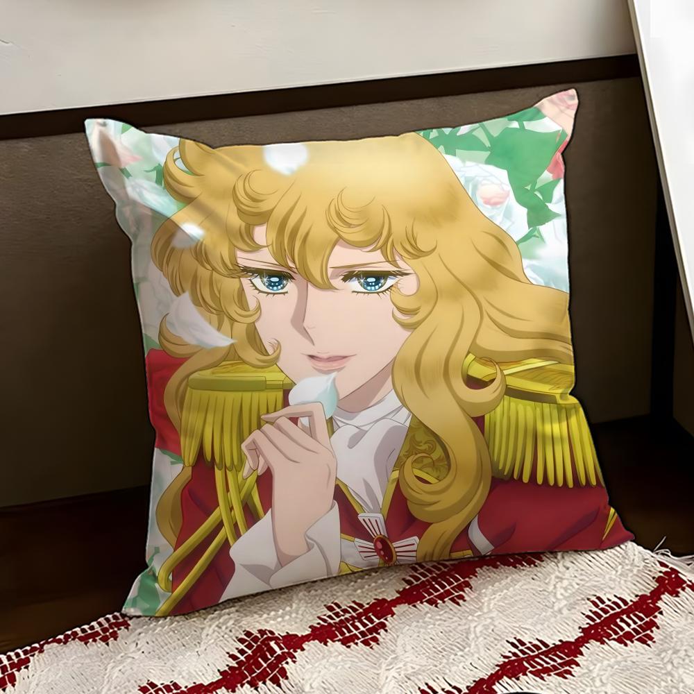 Anime The RRose of Versailles Cushion Cover Reversible Soft Durable Pillow Cover Home Car MultiScene Use for Daily Comfort