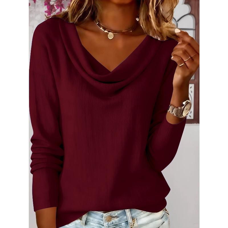 DICFY Women's Fashion Casual Autumn Winter Long Sleeve Blouses & Shirts