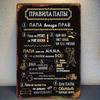 Vintage Metal Wall Sign Home Decor Art Poster