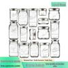 Retro American Mason Jar with Lid - Glass Oatmeal Cup, Clear Beverage Container, Sealed and Empty.