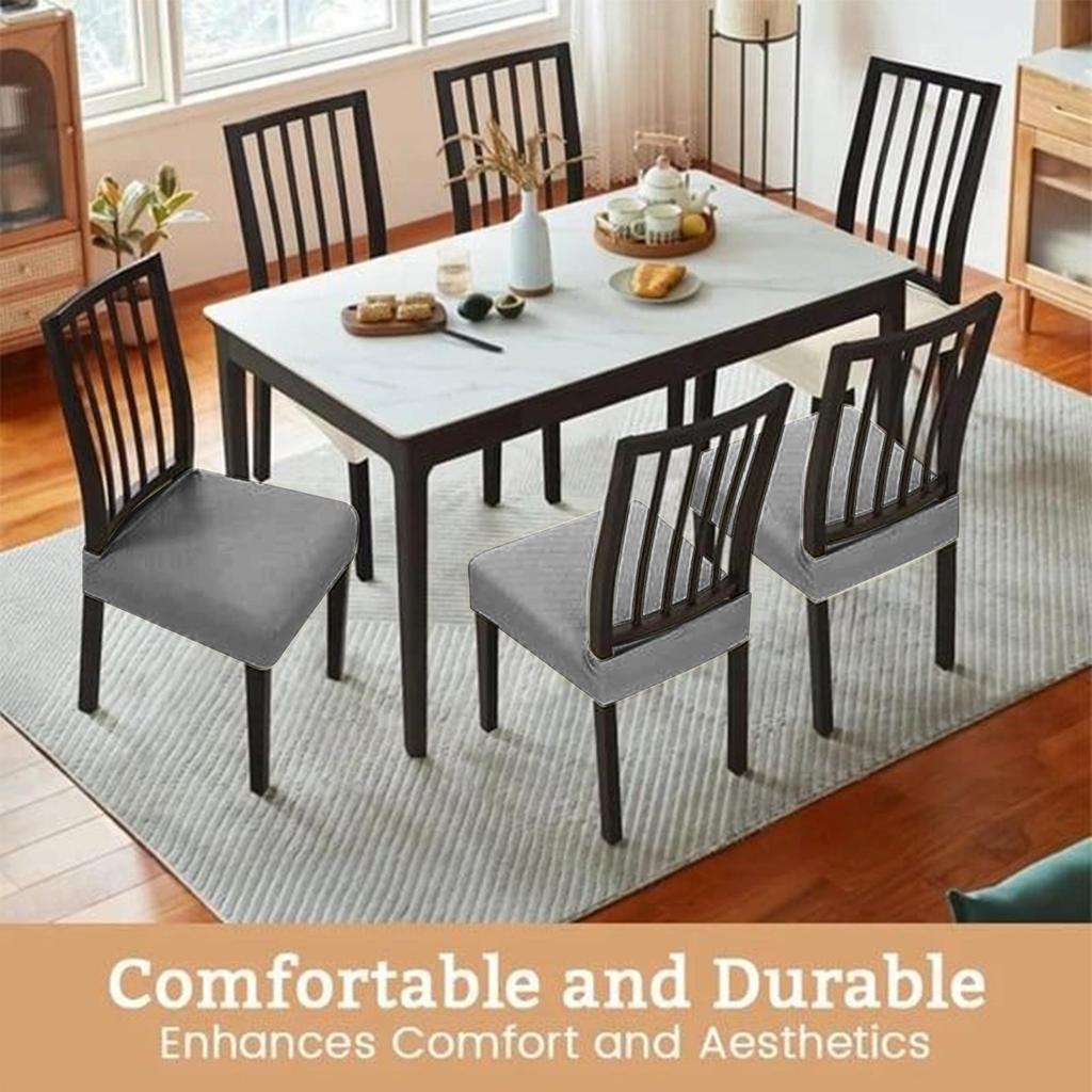Dining Room Chair Covers Stretch Dining Table Chairs Seat Covers Washable Furniture Protector For Office Farmhouse Bedroom RV