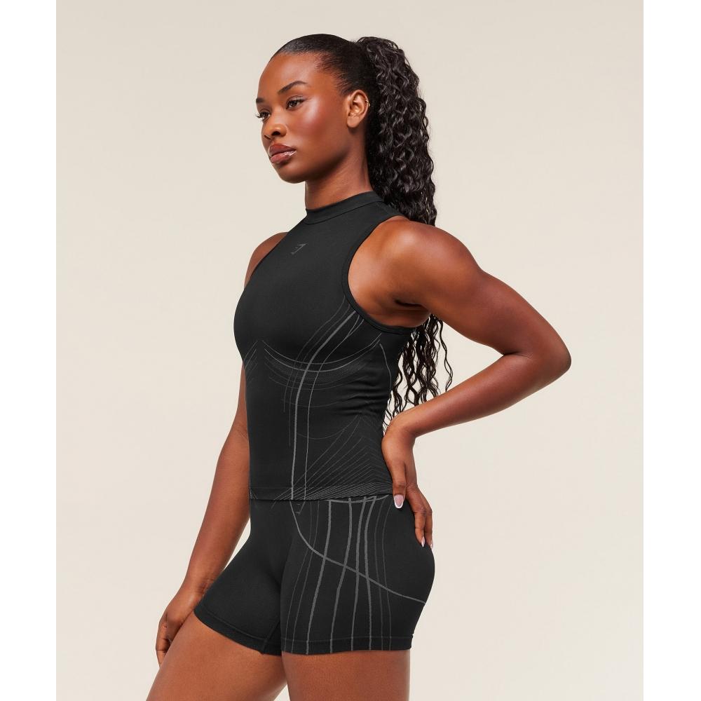 Gymshark Apex Seamless Tank Black Graphite Grey B4c6m Bb29