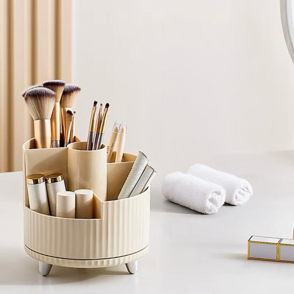 Organizer container rotating box for brushes cosmetics office elegant