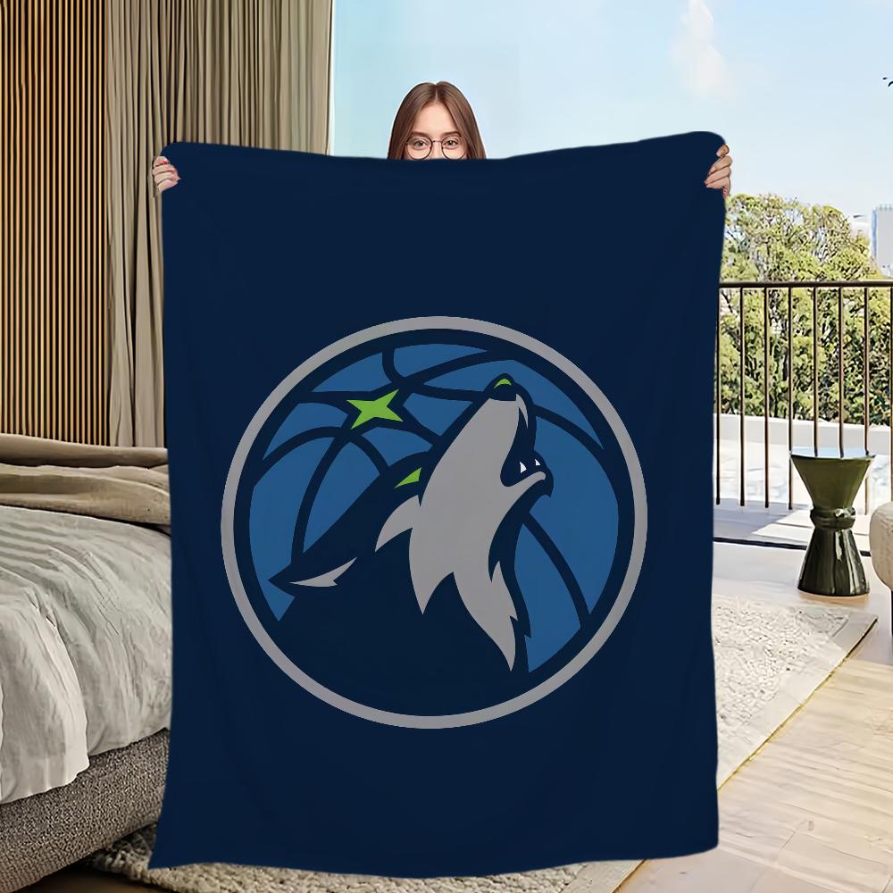 Cool Blanket Soft Comfortable Nap Plush Suitable For Iiving Room Office Bedroom M-Minnesota Sports Timberwolves-S Home Kid Gift
