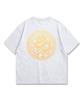 ORIGINALDAY Dragon Robe Oversized Short Sleeve T-Shirt Gold Foil Gonryongpo Graphic Unisex White Melange