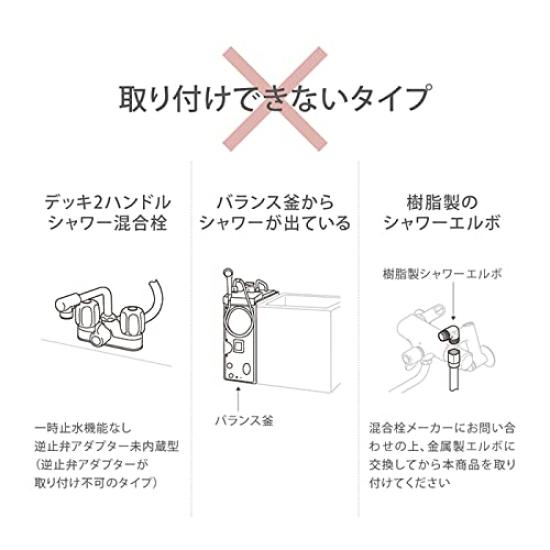 Takagi Shower Hose and Shower Head YUQOL Slim Shower Thin and Compatible with Most JSB122MSH (Takagi) Water-Saving Set, Silver, 1.6m, Hose,