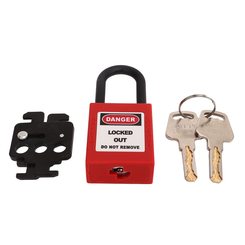 MCB Lockout Tagout Steel Circuit Breaker Lock 38mm Shackle Nylon Padlock for Schneider Circuit